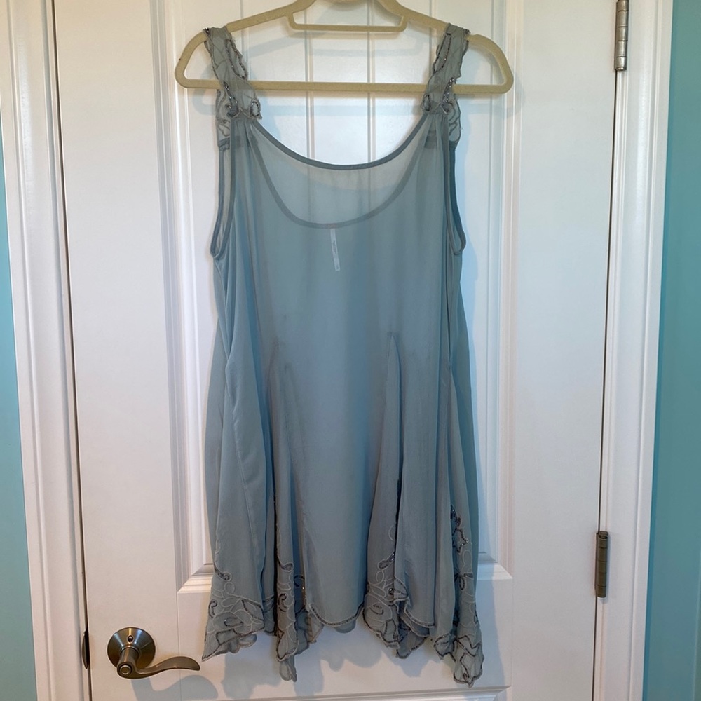 Free People Sheer Sequin Slip Dress